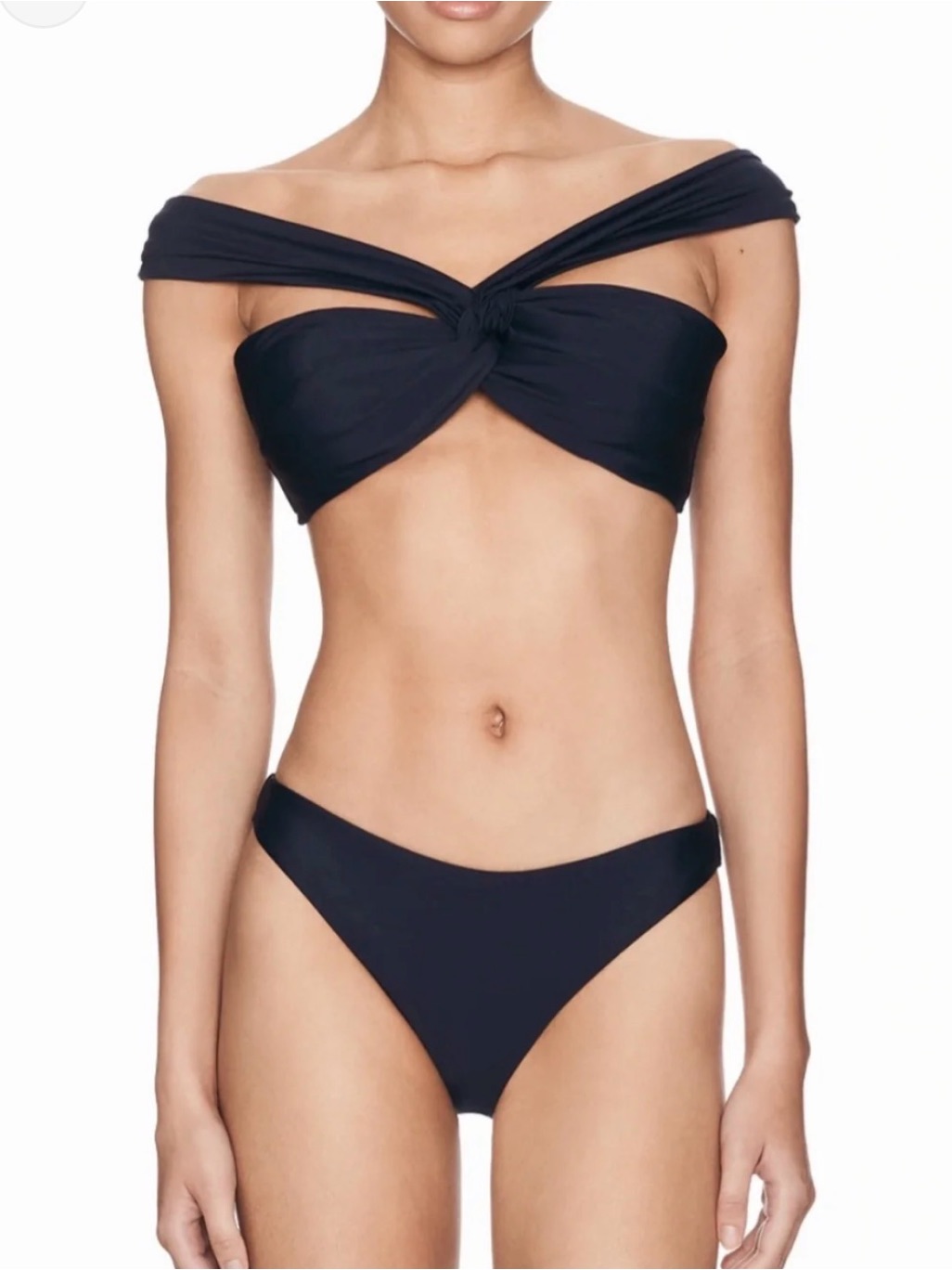 Milly Black Off-Shoulder Twist Bikini
